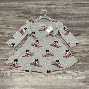 GAP Gray Kids Dress with Mickey Mouse Design